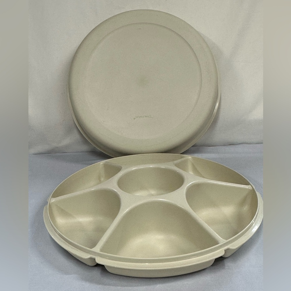 Vintage Tupperware Relish Tray w/ Lid